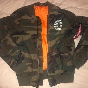 Anti Social Social Club Camo Bomber Jacket